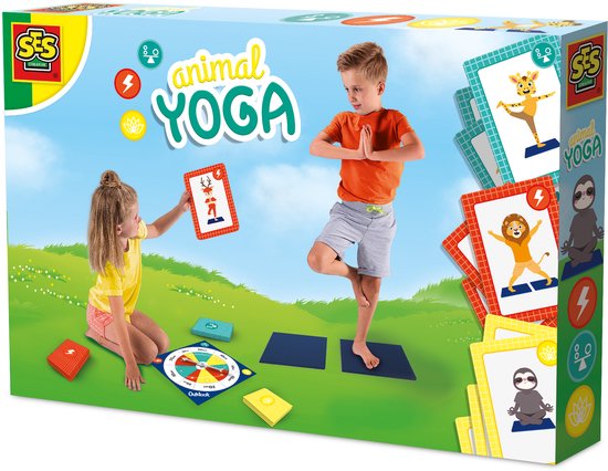 SES Creative Animal yoga, verpakking met dierenkaarten en yogamatten.