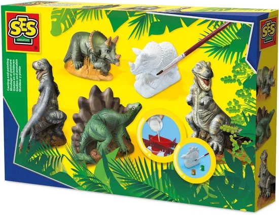 SES Creative Gieten en schilderen: dino’s 3D
