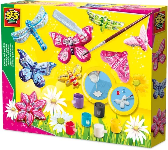 SES Creative Gieten en schilderen: vlinders en glitter